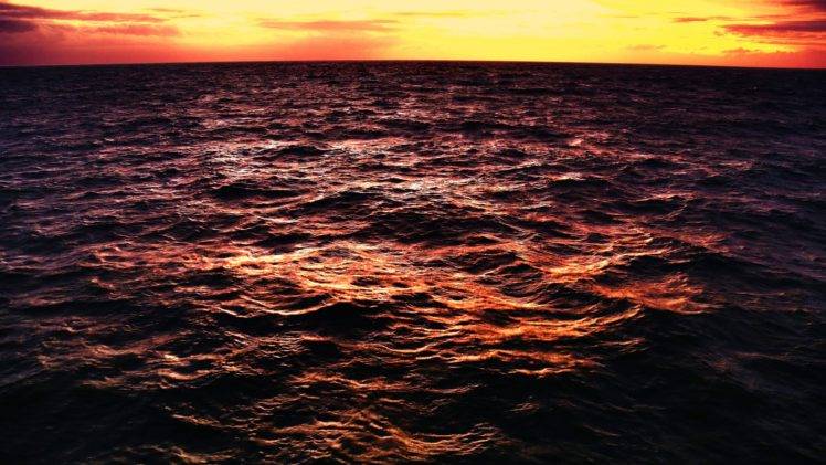 water, Sunset HD Wallpaper Desktop Background