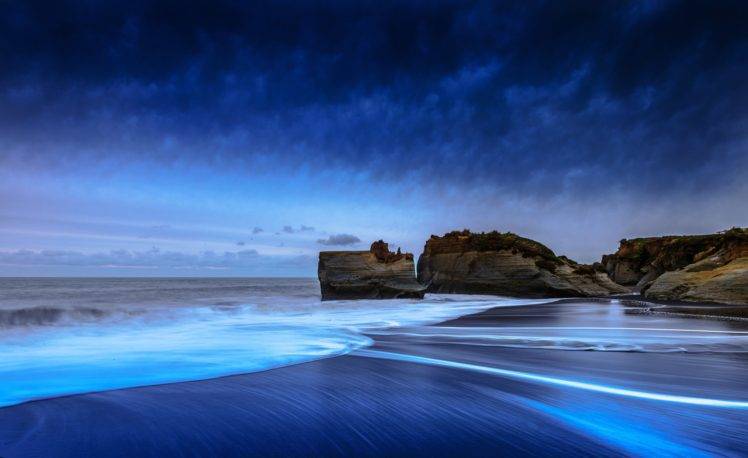 sea, Beach, Landscape, Long exposure HD Wallpaper Desktop Background