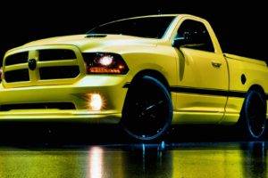 Dodge RAM, Vehicle, Car, Yellow cars, Dodge Ram Rumbe Bee Concept, Concept cars
