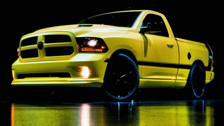 Dodge RAM, Vehicle, Car, Yellow cars, Dodge Ram Rumbe Bee Concept, Concept cars HD Wallpaper Desktop Background