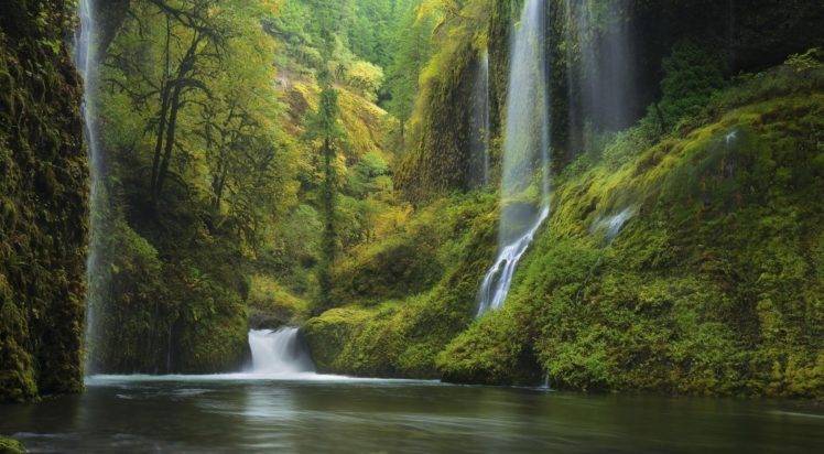 landscape, River, Waterfall, Forest HD Wallpaper Desktop Background