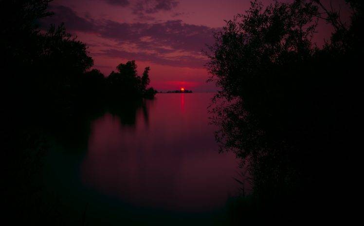 landscape, Water, Lake, Silhouette HD Wallpaper Desktop Background