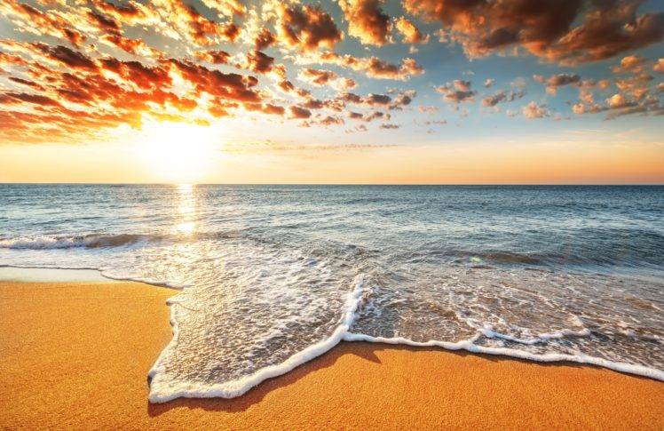 sea, Beach, Sun HD Wallpaper Desktop Background