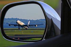 car, Airplane, Mirror