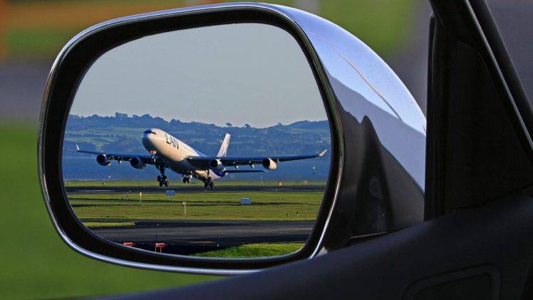 car, Airplane, Mirror HD Wallpaper Desktop Background
