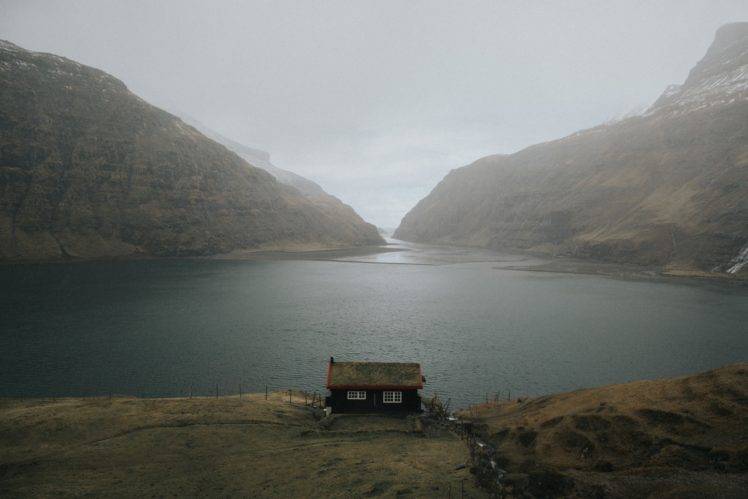 nature, Landscape, Water, House, Mist, Cabin HD Wallpaper Desktop Background
