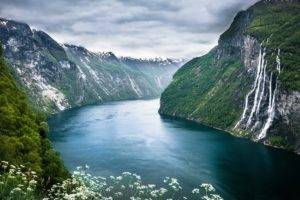 nature, Water, Mountains, Norway