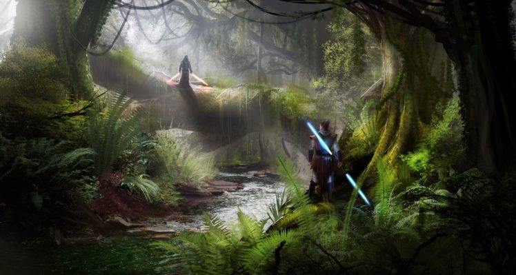 Jedi, Lightsaber, Sith, Forest HD Wallpaper Desktop Background