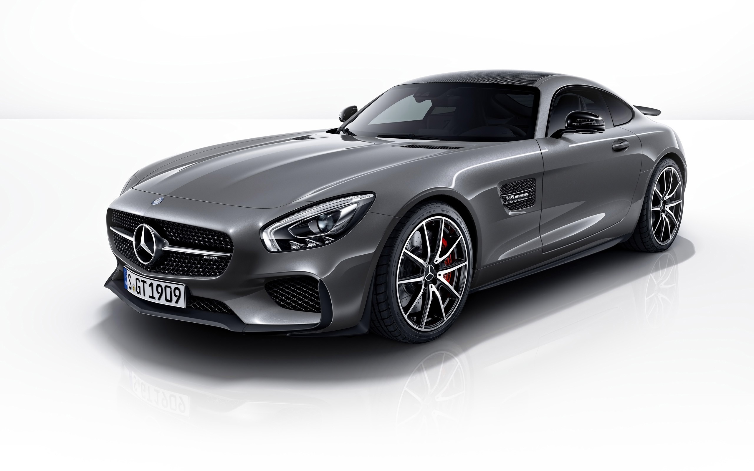 Mercedes AMG GT, Vehicle, Car, Simple background Wallpaper