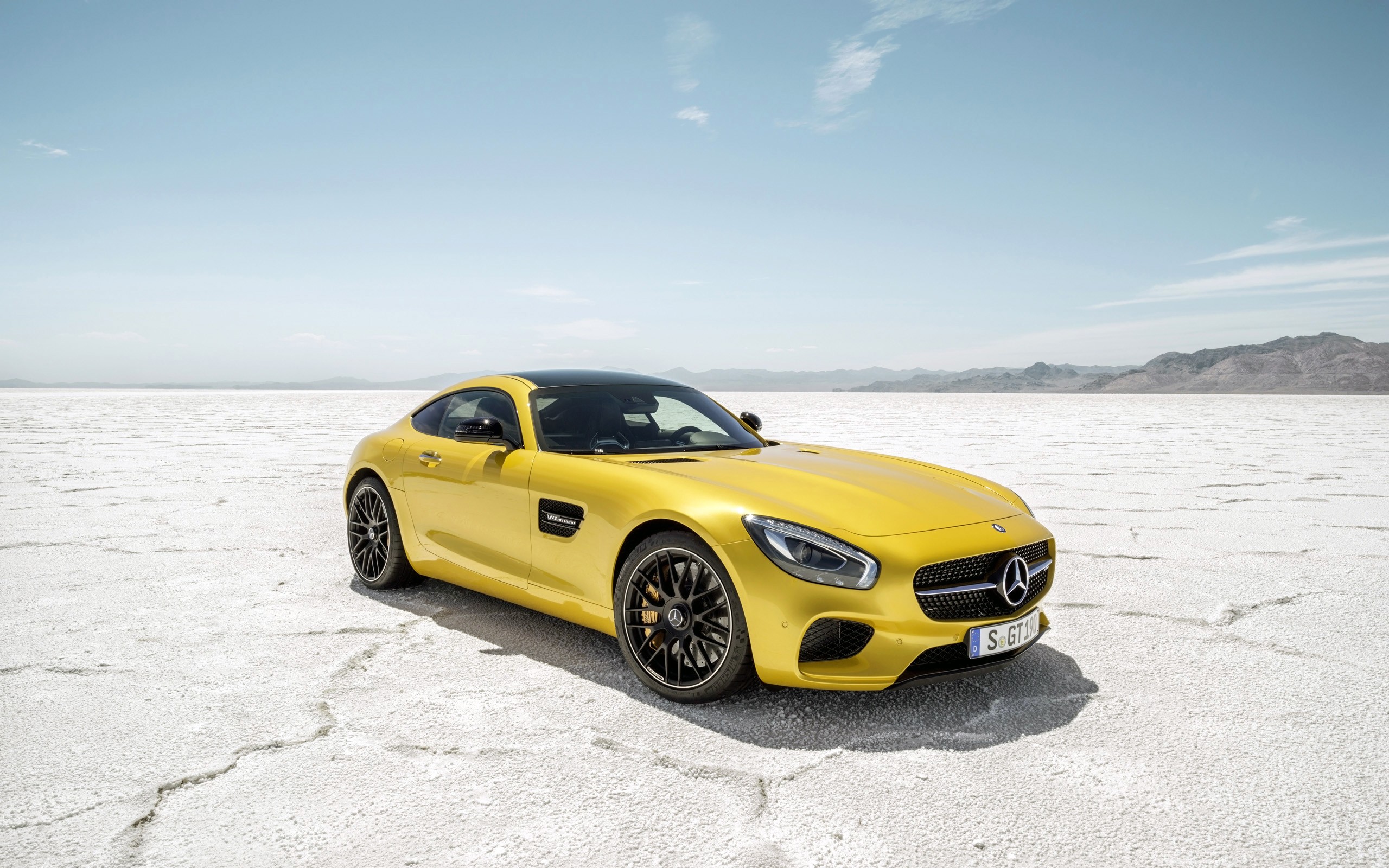 Mercedes AMG GT, Vehicle, Car, Desert, Horizon Wallpaper