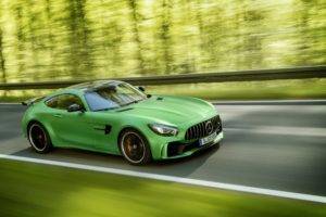 Mercedes AMG GT R, Car, Vehicle, Motion blur, Road