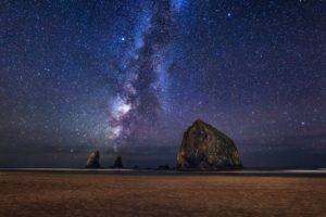 nature, Landscape, Mountians, Milky Way, New Zealand, Night, Stars, Rock, Field, Horizon, Long exposure