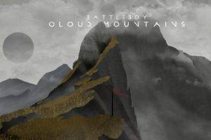 mountains, Clouds, Hills, Flag, Planet, Text, Concept art, Painting, Smoke