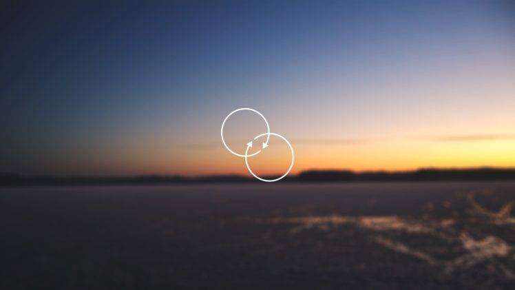 minimalism, Digital art, 2D, Sunset, Blurred, Bokeh HD Wallpaper Desktop Background