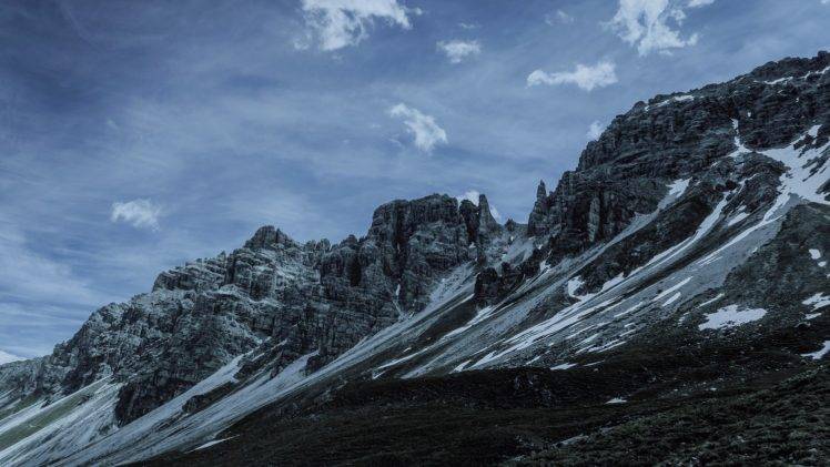 mountains, Winter, Sky HD Wallpaper Desktop Background