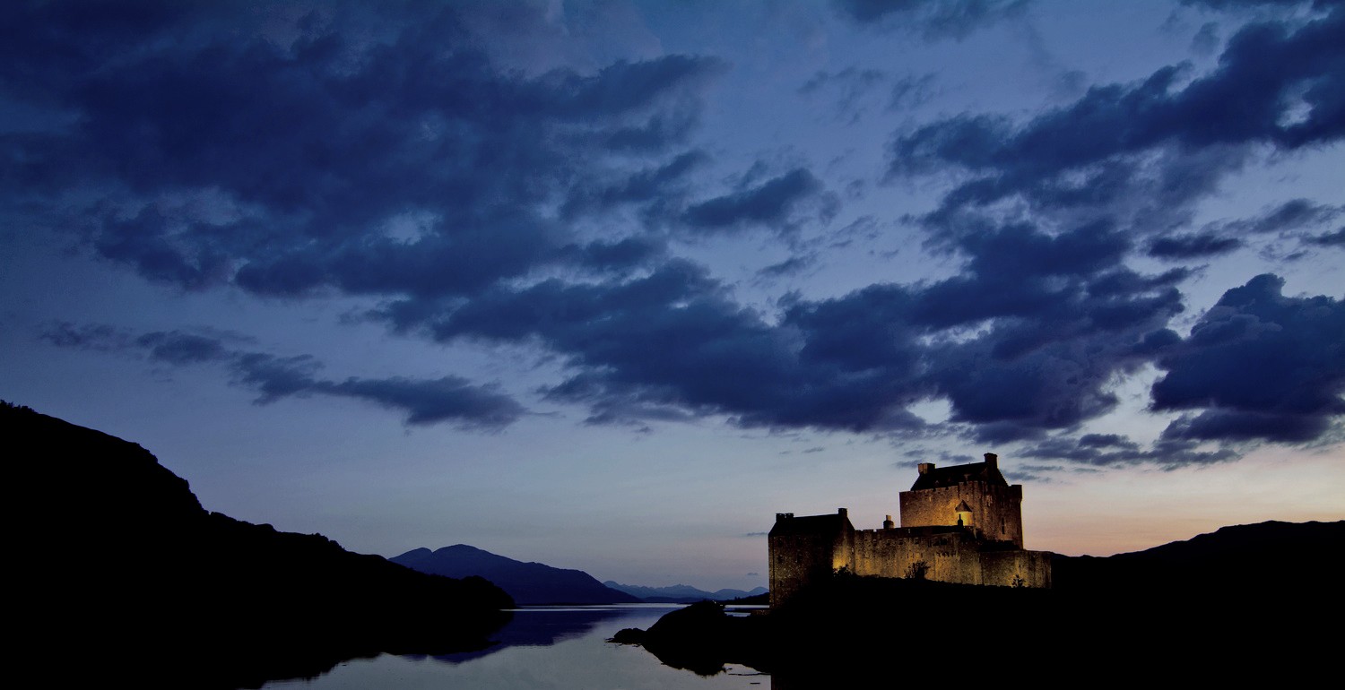 castle, Clouds, River Wallpaper