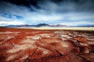 photography, Landscape, Nature, Desert, Salt lakes, Mountains, Clouds, Atacama Desert, Chile