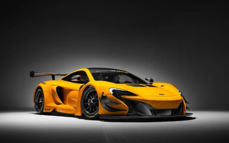 car, McLaren 650S GT3, Yellow HD Wallpaper Desktop Background