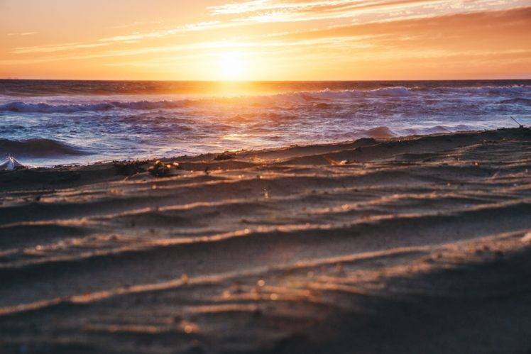 nature, Beach, Landscape, Sunset HD Wallpaper Desktop Background
