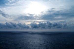 sea, Sky, Horizon, Clouds