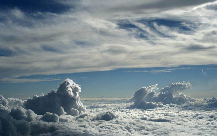 lion, Clouds, Sky HD Wallpaper Desktop Background