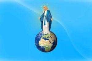 Virgin Mary, Sky, Earth, World, Church