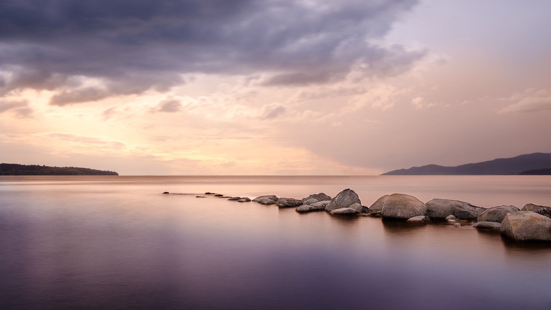 calm waters, Calm, Landscape, Sky, Stones, Nature Wallpapers HD