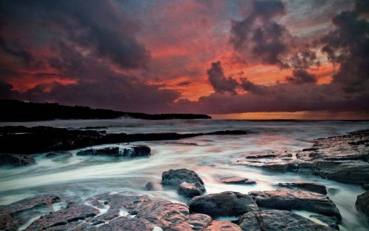 landscape, Sunset, Coast, Rock HD Wallpaper Desktop Background