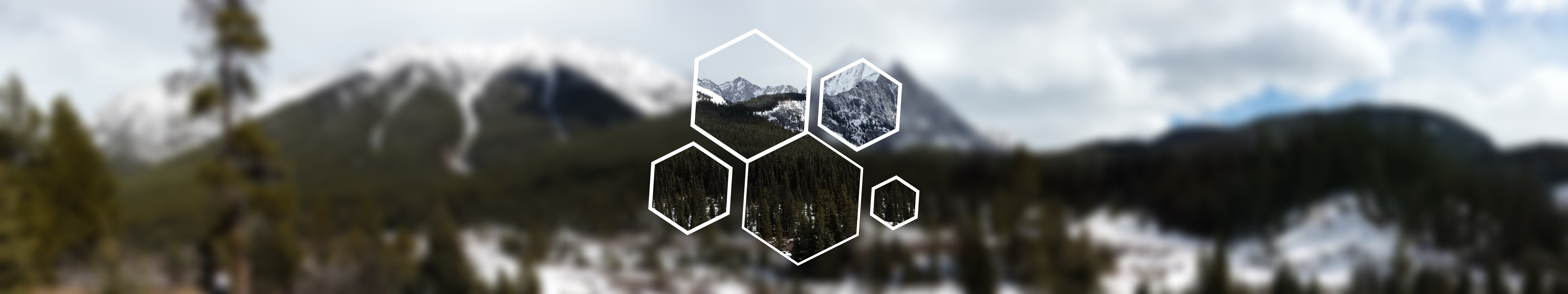 landscape, Blurred, Hexagon Wallpaper
