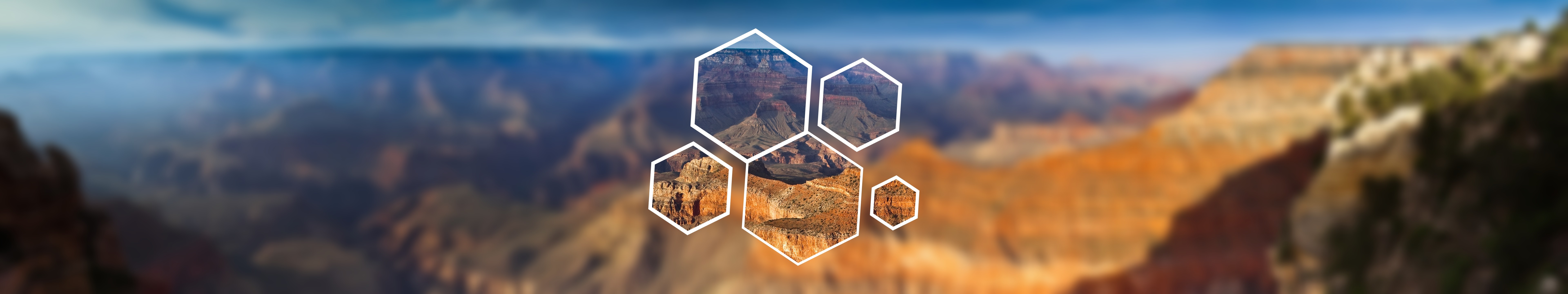 landscape, Blurred, Hexagon Wallpaper