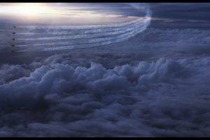 clouds, Jet fighter, Horizon, Jets, Aerobatic team