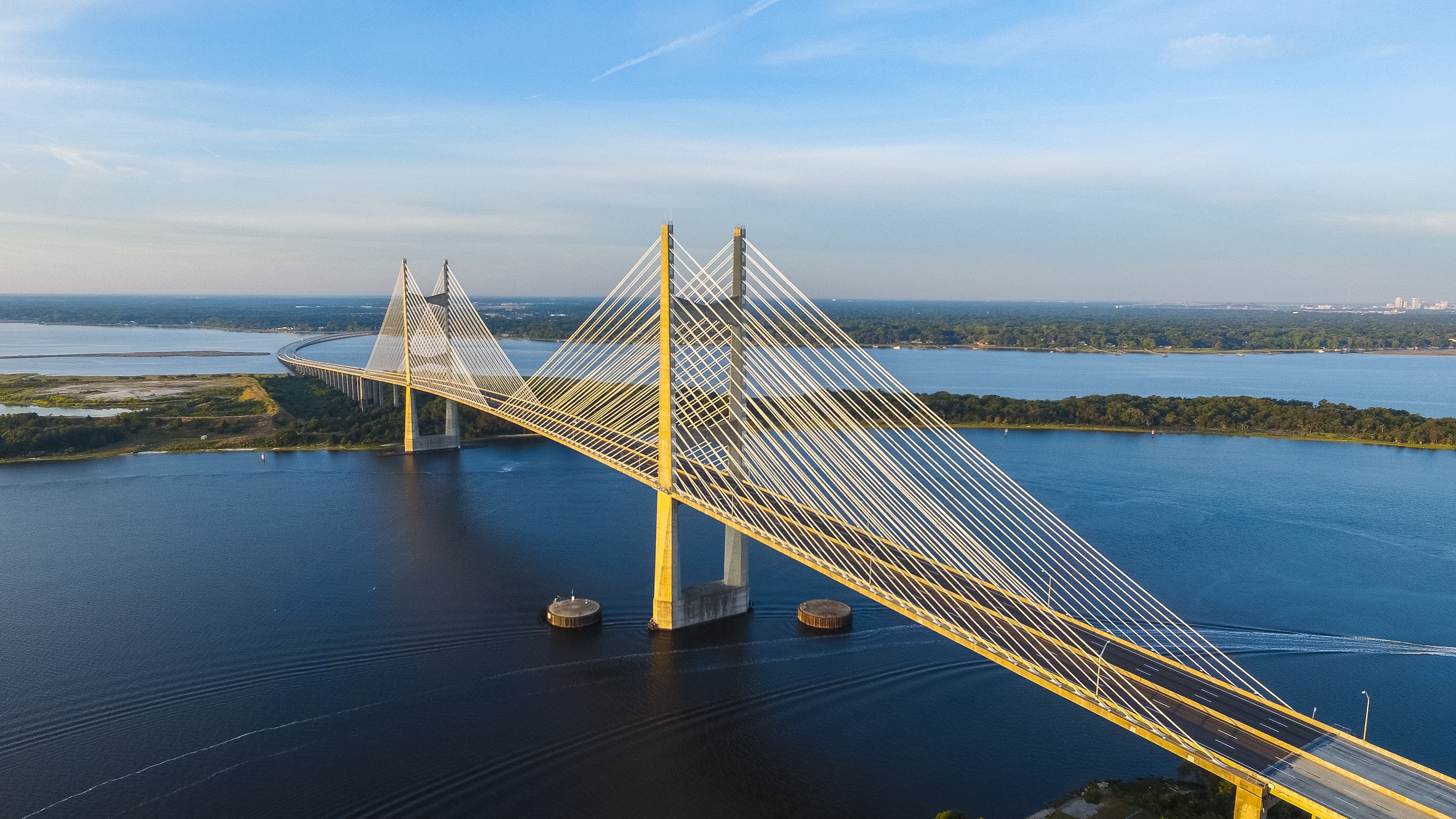 bridge, Water, Road, Car Wallpaper