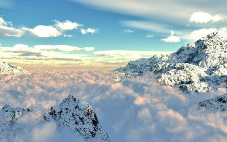 landscape, Mountains, Clouds HD Wallpaper Desktop Background