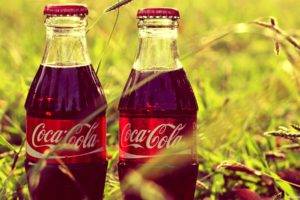 Coca Cola, Bottles, Grass
