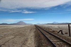 railway, Landscape, Bolivia, Clouds