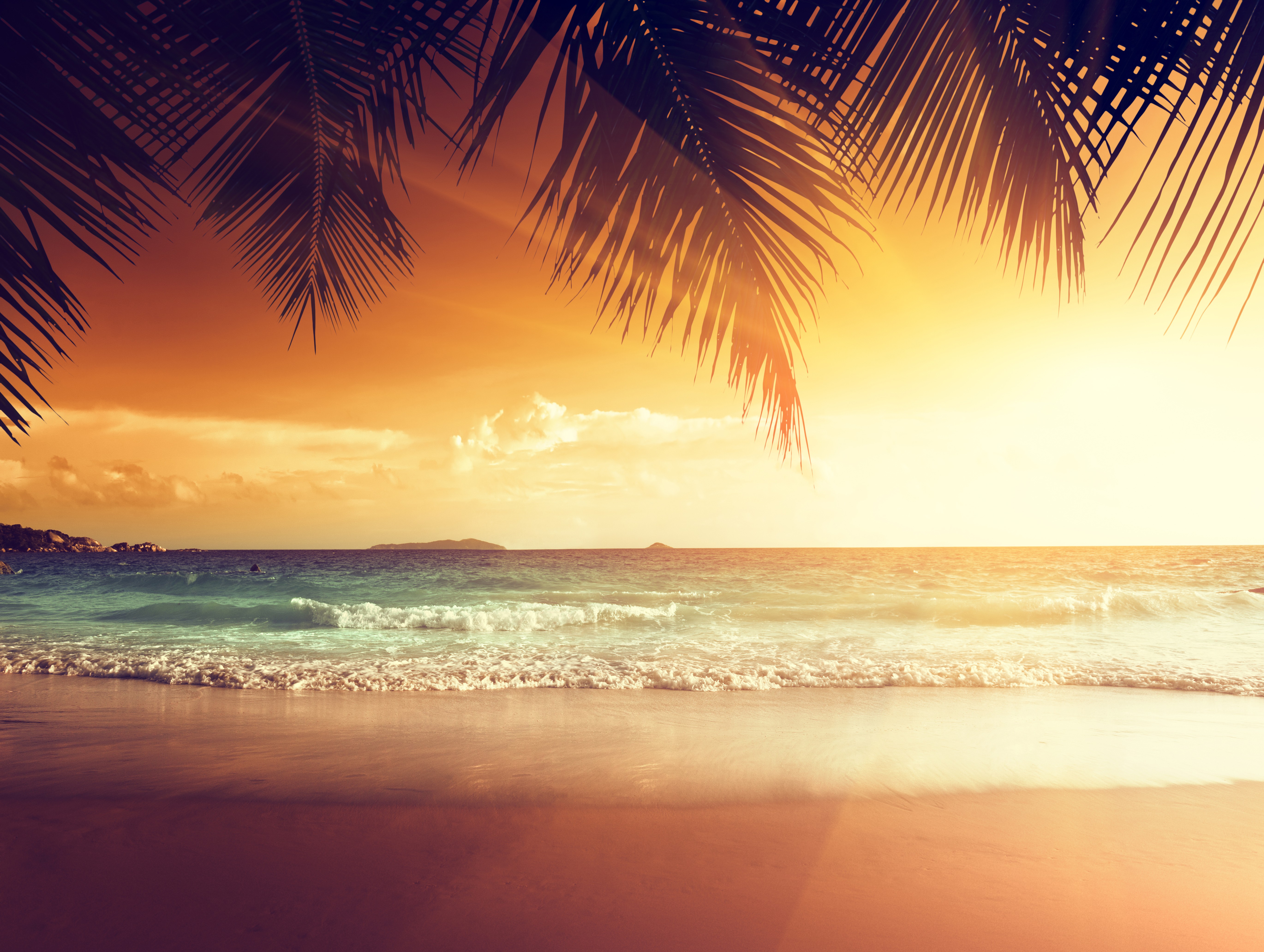 landscape, Beach, Tropical, Sun Wallpaper