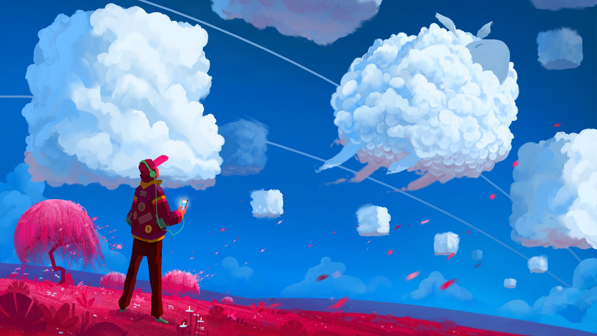 artwork, Clouds Wallpaper