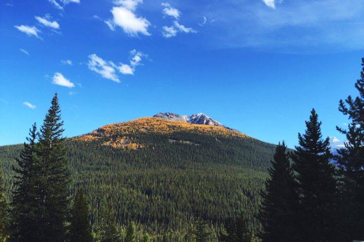 mountains, Sky, Forest, Landscape, Nature HD Wallpaper Desktop Background