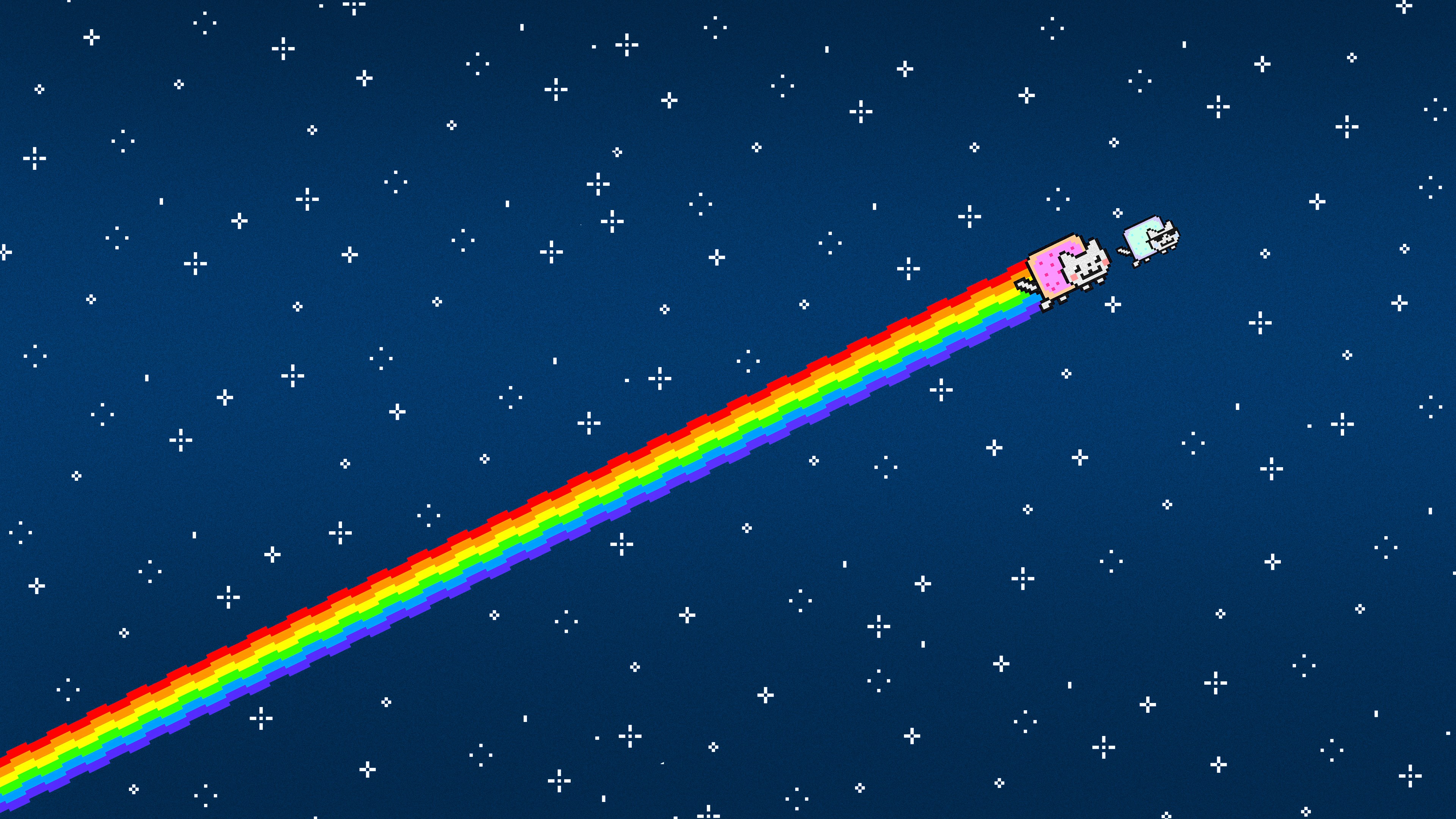 Nyan Cat, Simple, Simple background, Minimalism, Sky Wallpaper