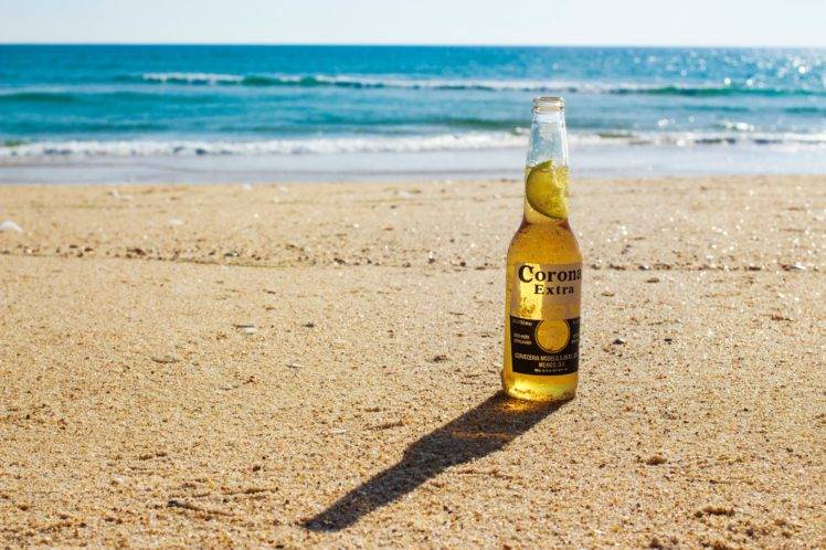 beer, Beach, Sea, Sand, Corona HD Wallpaper Desktop Background