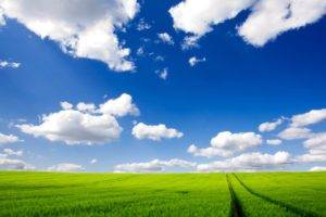 green, Landscape, Nature, Clouds, Sky