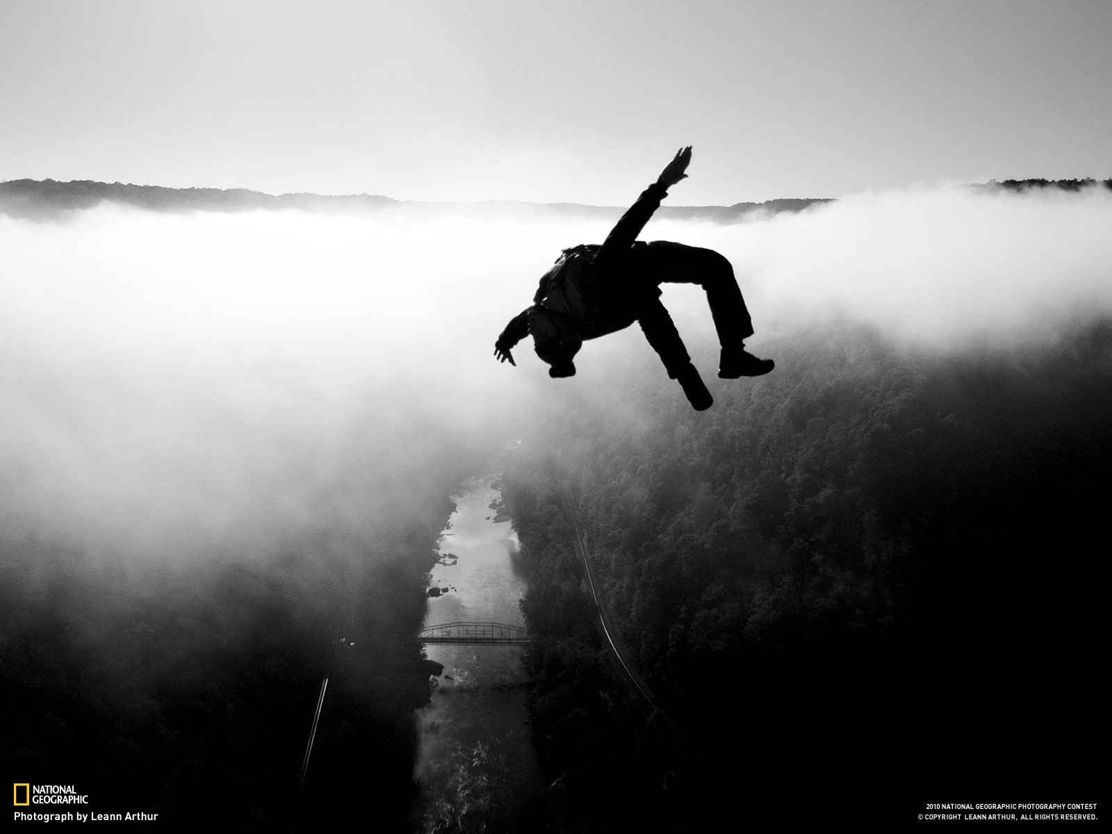 jumping, Clouds Wallpaper