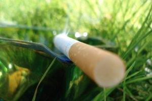 cigarettes, Grass, Macro