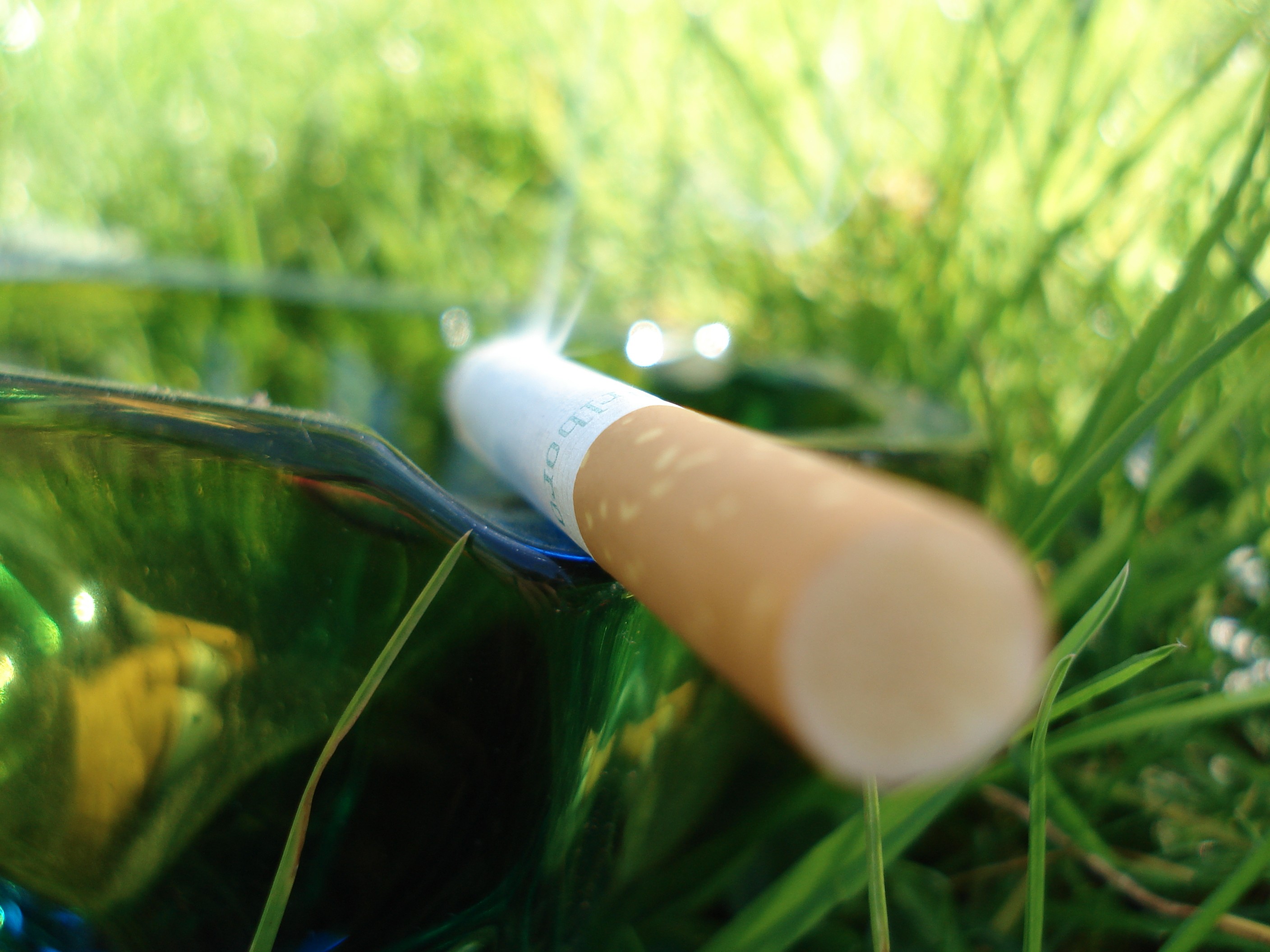 cigarettes, Grass, Macro Wallpaper