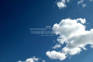 clouds, Microsoft Windows, Blue Screen of Death, Sky