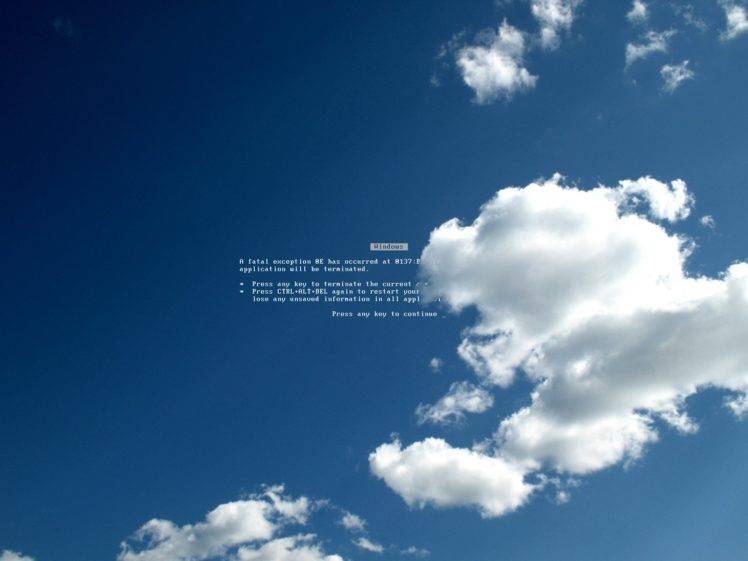 clouds, Microsoft Windows, Blue Screen of Death, Sky HD Wallpaper Desktop Background