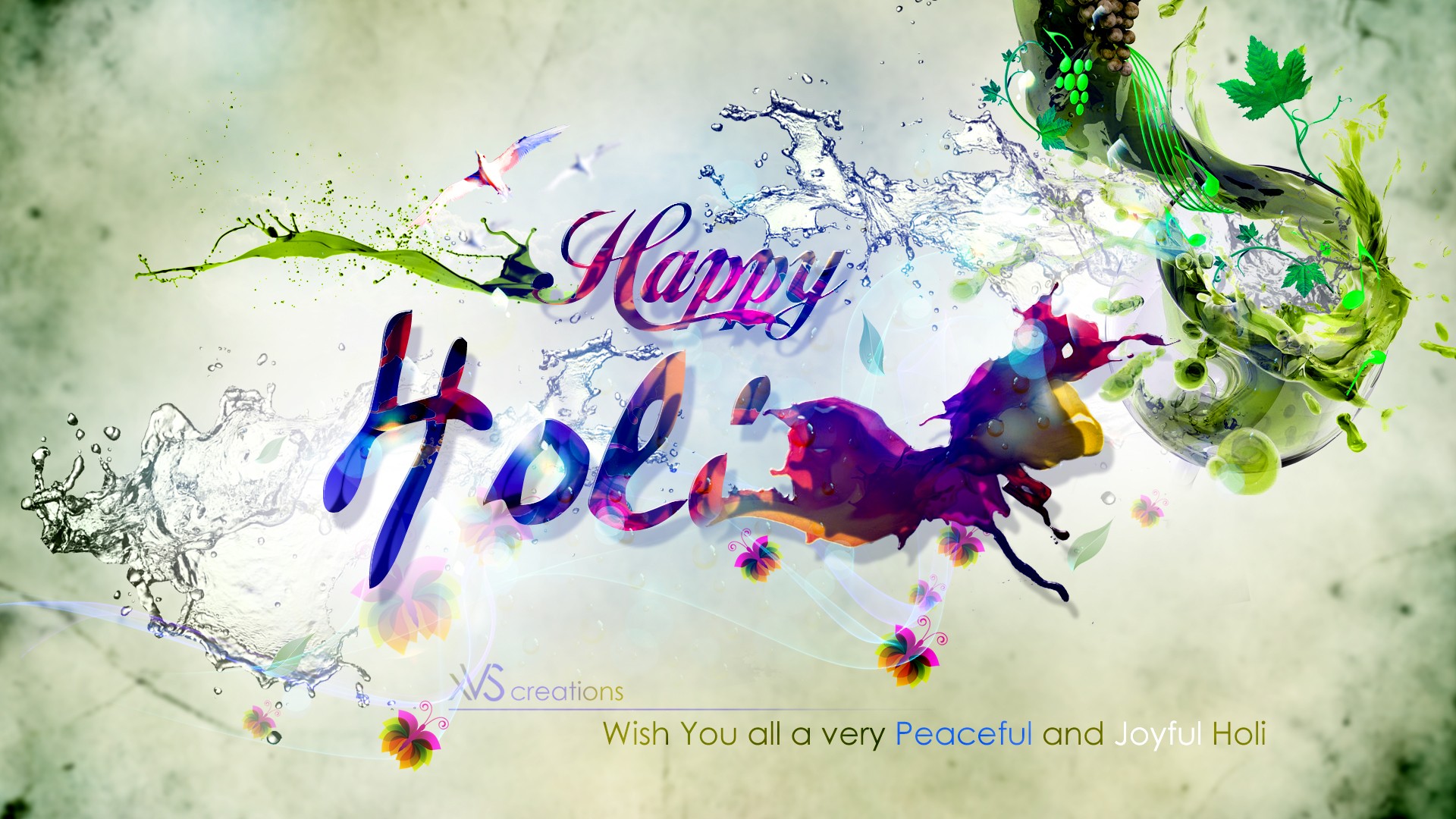 winter, Happy Holi Wallpaper