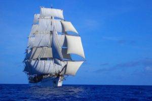 sailing, Sailing ship, Sea