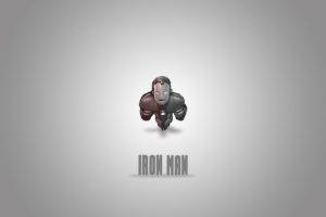 Iron Man, Cartoon, Minimalism, Artwork