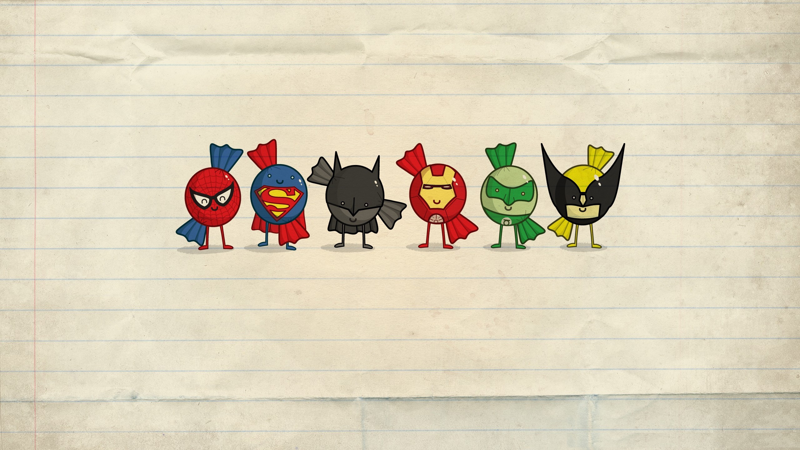 minimalism, Iron Man, Superman, Batman, Superhero, Cartoon Wallpaper